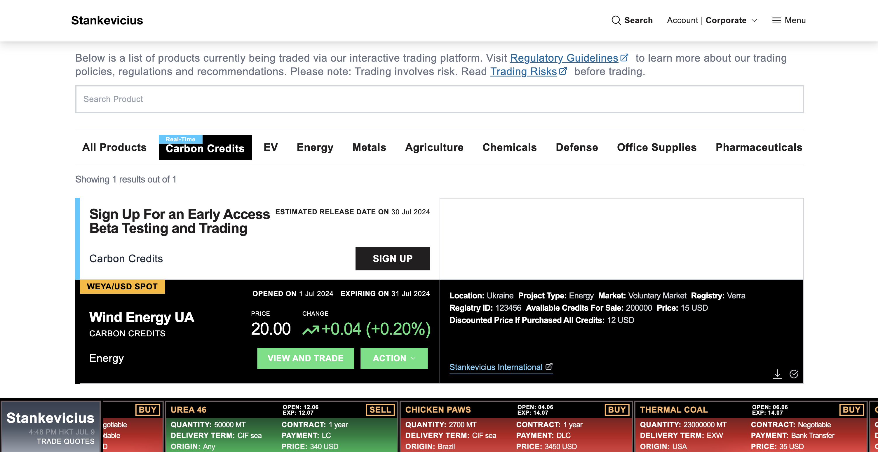 Stankevicius International GO - Carbon Credit Derivative Trading