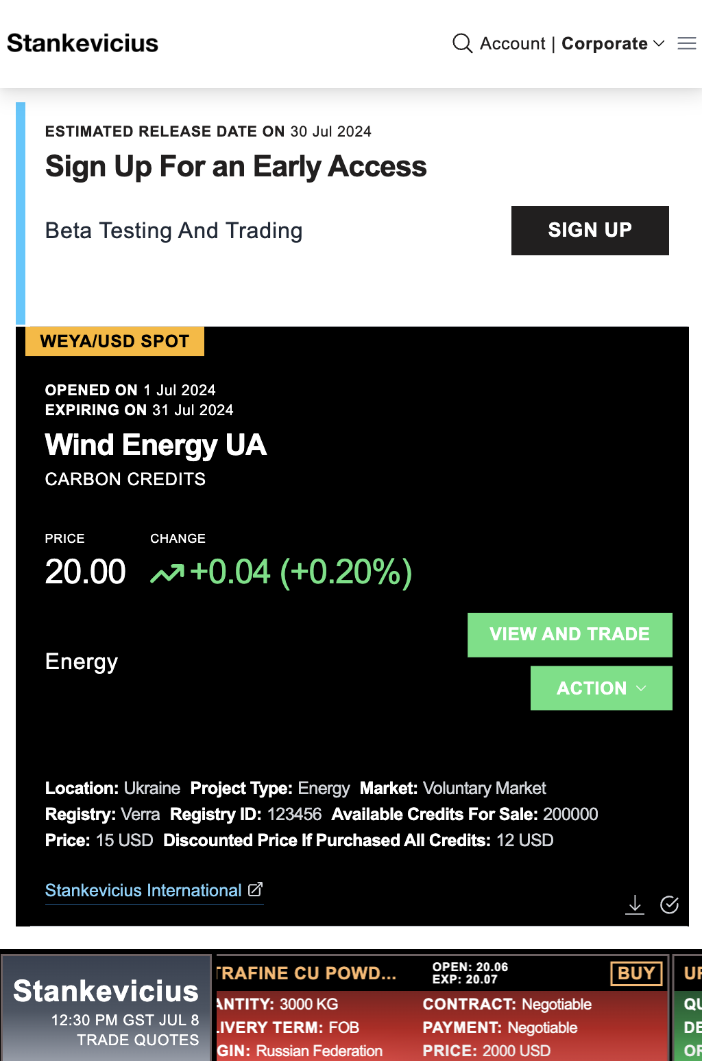 Carbon Credit Derivative Trading