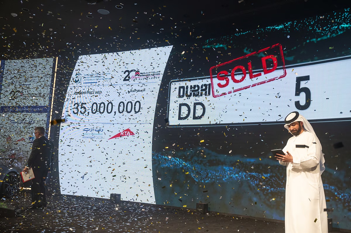 Dubai License Plate DD5 Sold For AED 35 Million At Luxury Auction 