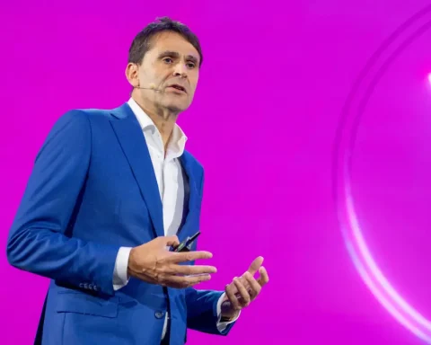 ASML executive speaking at an event