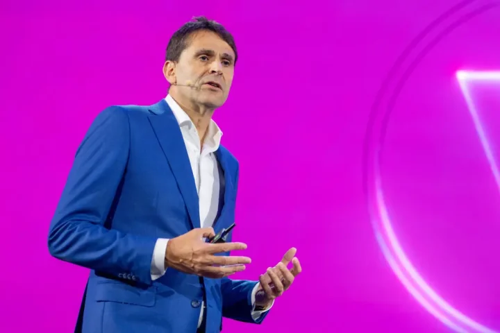 ASML executive speaking at an event