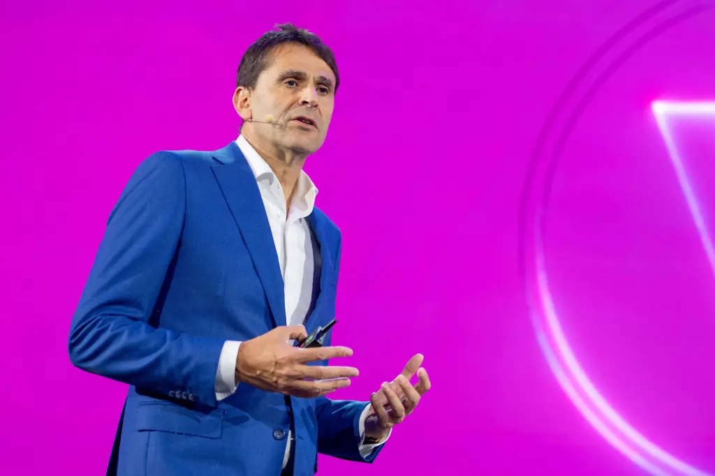 ASML executive speaking at an event