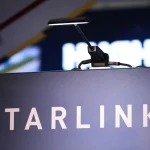 Starlink signage at an event booth